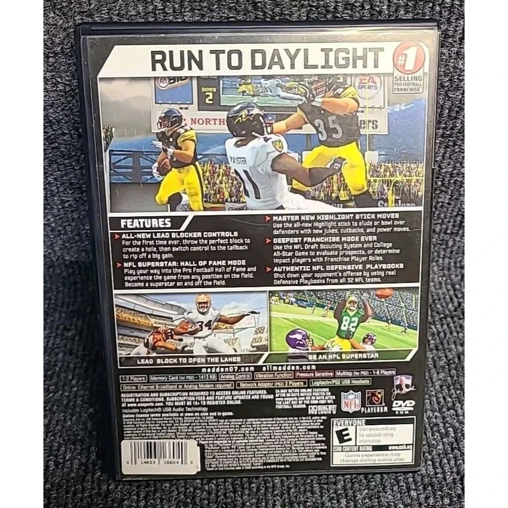 PS2 Madden NFL 07 - Sony PlayStation 2 Football Complete W /manual Tested
